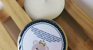 Vela na Lata Personalizada Maternidade