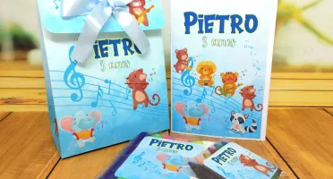 Kit Colorir e Modelar Bandinha dos Animais com Sacolinha