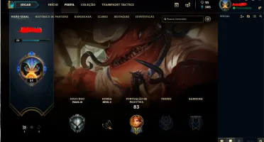 Conta league of legends 11 skins e 43 campeões