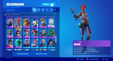Conta Fortnite 116 skins + todos os passes do capítulo 2