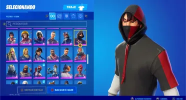 CONTA FORTNITE RARA COM CAVALEIRO NEGRO, IKONIK E MINTY