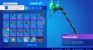 CONTA FORTNITE RARA COM CAVALEIRO NEGRO, IKONIK E MINTY