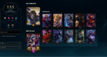 Conta LoL 155skins Ex-Diamond BomMmr/desde 2014 +1smurf