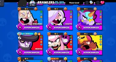 Conta com 19 Brawlers Nível 11, 9 Lendários e 35,000 Blings
