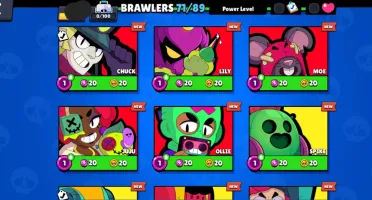 Conta com 19 Brawlers Nível 11, 9 Lendários e 35,000 Blings