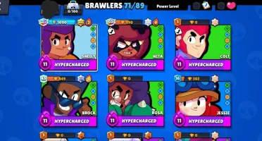 Conta com 19 Brawlers Nível 11, 9 Lendários e 35,000 Blings