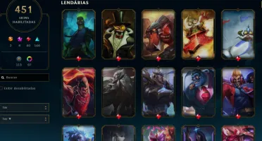 Conta Lol - 451 Skins - Plat 1 Ex Diamante