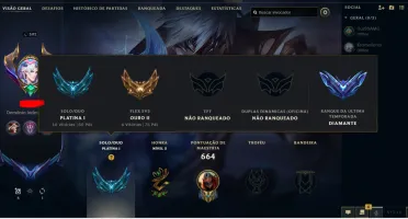 Conta Lol - 451 Skins - Plat 1 Ex Diamante