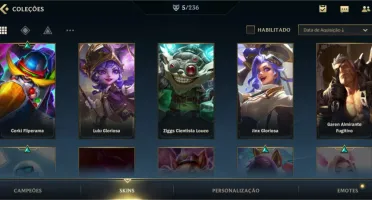 Conta platina 2 com bom Win rate 5 skins