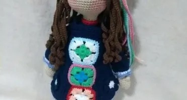 Boneca Hippie em crochê