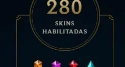 Vendo conta com 280 skins