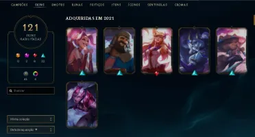 Conta LOL level 200 - 121 Skins