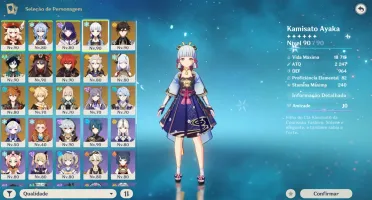 Ayaka C1❄️ HuTao C1🔥 Raiden💜 Ganyu 🏹 Zhongli🔶 e mais✨