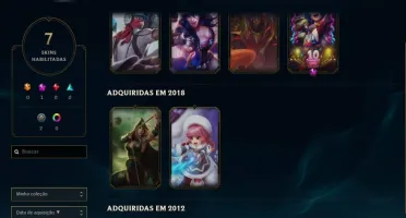 Conta Unranked LV30 7 Skins, 31 campeos