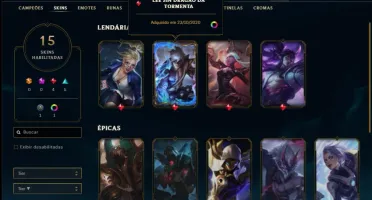 Conta prata 3 com 15 skins e 39 champs