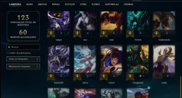 Conta prata 3 com 15 skins e 39 champs
