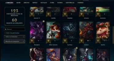 Conta prata 3 com 15 skins e 39 champs