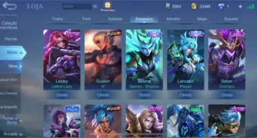 Conta Mobile Legends - 86 herós / 161skins / Legends Gussion