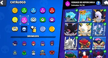 106/106 BRAWLERS/ 138k troféus / 500+ skins