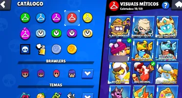 105/105 BRAWLERS/ 125k troféus / 350+ skins
