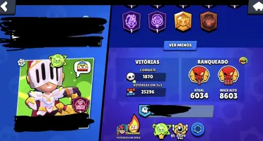 105/105 BRAWLERS/ 125k troféus / 350+ skins