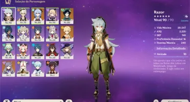 🔴 Conta Genshin (BR) AR 53, Vários personagens 5⭐ e arma 5⭐