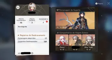 Honkai Star Rail - Blade + Cone do Blade + Jing Yuan +Himeko