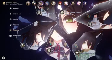 Honkai Star Rail - Blade + Cone do Blade + Jing Yuan +Himeko