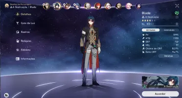 Honkai Star Rail - Blade + Cone do Blade + Jing Yuan +Himeko