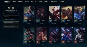 Ouro - Todos os campeões - 181 Skins