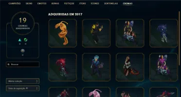 Ouro - Todos os campeões - 181 Skins