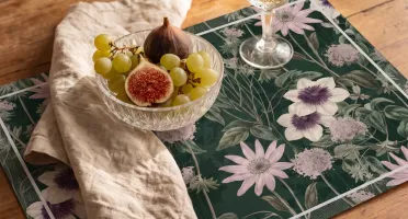 Jogo Americano de Papel - Flores no Jardim (12 Unidades)
