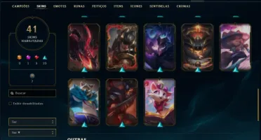 Conta bronze 1 com 84 champ e 41 skins +1 Prestigio + 588 RP
