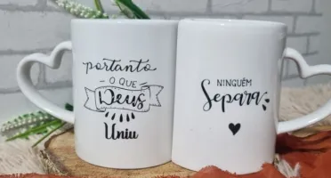 Par de Canecas de Encaixe Personalizadas
