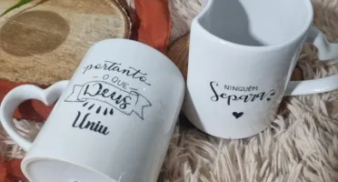 Par de Canecas de Encaixe Personalizadas