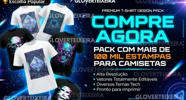 Pack Com Mais De 100 Mil Designs De Estampa Para Camisetas