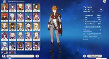 Conta rank 56 com 9 personagens 5 estrelas, ofertas
