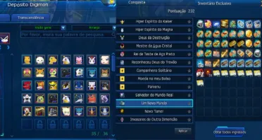 Conta boa no midgame no server LA Omegamon