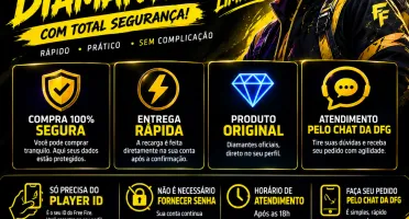 Diamantes Free Fire + Bônus | Recarga por ID