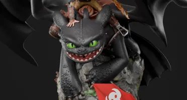 Hiccup and Toothless - domando meu dragon 3d stl