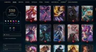 Diamante 4 com 140 Champs e 320 Skins ( ADC / SUP )