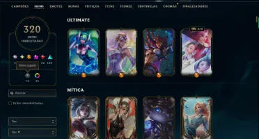 Diamante 4 com 140 Champs e 320 Skins ( ADC / SUP )