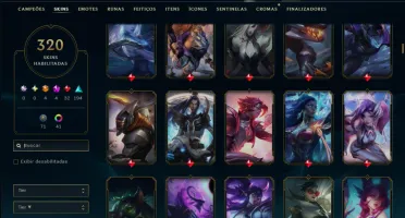 Diamante 4 com 140 Champs e 320 Skins ( ADC / SUP )