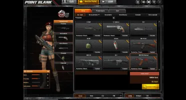 Conta de PointBlank Tenente Coronel 2 com diversos itens.