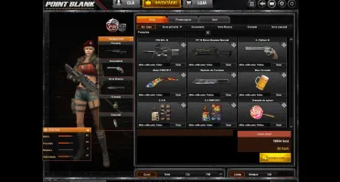 Conta de PointBlank Tenente Coronel 2 com diversos itens.