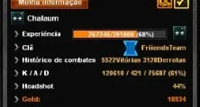 Conta de PointBlank Tenente Coronel 2 com diversos itens.