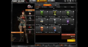 Conta de PointBlank Tenente Coronel 2 com diversos itens.