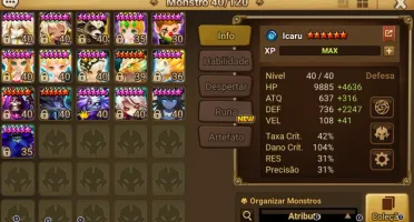 Conta Summoners war Maximilian dark weapon master