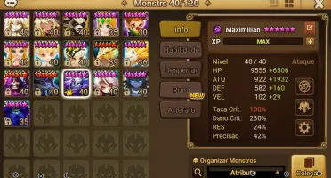 Conta Summoners war Maximilian dark weapon master