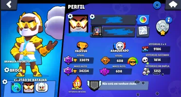 Conta Brawl Stars Full Acesso | 33K De Troféus & 79 Brawler